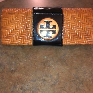 Tory Burch wicker pouch